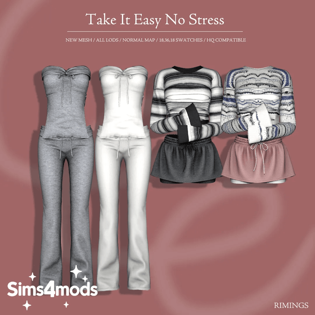 Скриншот мода Коллекция домашней одежды Take It Easy No Stress